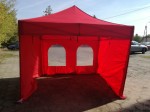 Namiot  czerwony 3x3 m + ścianki
